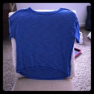 Blue lululemon cropped t-shirt